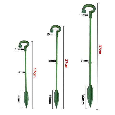 Estacas de soporte para plantas, estaca de soporte para flores de tallo único para jardín, jaula para plantas de Amaryllis, soporte de flores de plástico para suculentas