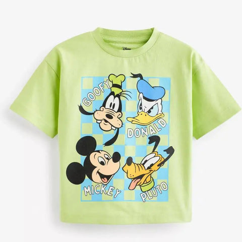 Camiseta com estampa de Mickey e Pato Donald para bebês meninos com gola redonda