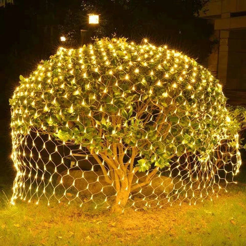 Natal Led Rede de Pesca Lâmpadas Estrela Iluminação Cordas Luz À Prova D' Água Ao Ar Livre Luzes de Natal Decoração Arbustos Jardim Festa Natal