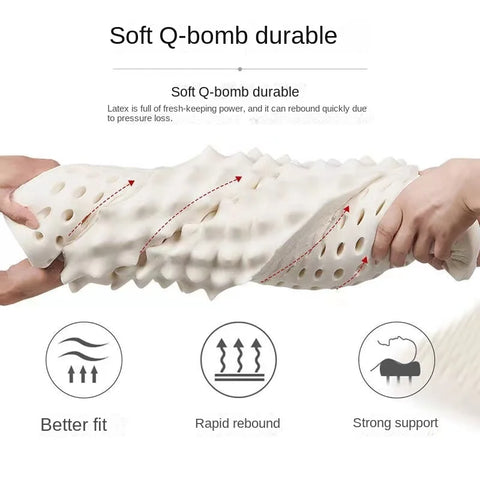 Orthopedic Latex Pillow Thailand Massage Memory Cervical Neck Pain Pillows Remedial Effectively Prevent Mites