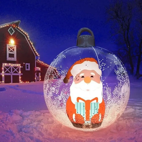 Transparent Ball Inflatable with LED Light Outdoor PVC Christmas Decoration