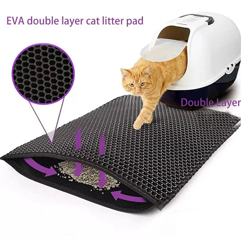 Cat Litter Pad Double Layer Waterproof Non-Slip Cat Litter Filter Kitten Dog Floor Mat