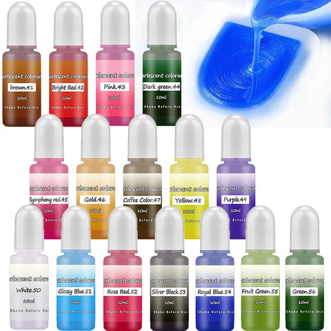 1 Set Resin Pigment Kit Art Ink Alcohol Liquid Colorant Dye Ink Diffusion DIY Epoxy Resin