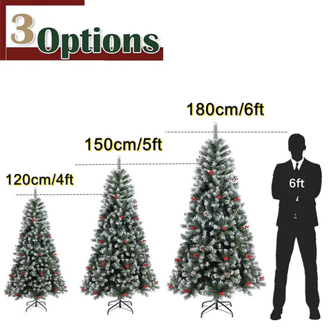 Artificial Christmas Pine Tree Xmas Tree with Sturdy Metal Stand