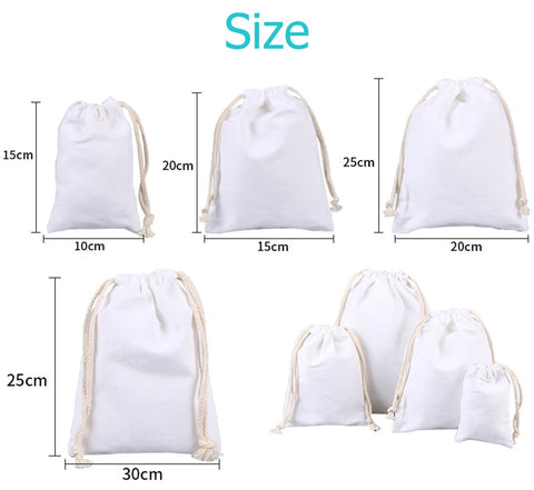 Drawstring Bag Custom Logo Pouch Portable Lightweight Canvas Bag Families Receive Drawstring Travel Storage Cloth Bag