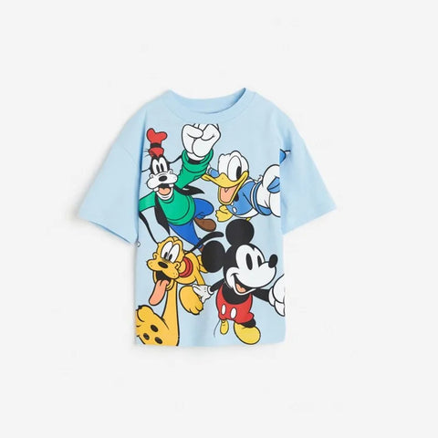 Camiseta ropa de verano Tops Disney dibujos animados Mickey ropa para niños camisetas de manga corta ropa para niños camisetas 1-7 años