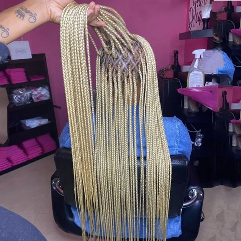 Box Braids Cabelo Sintético 24 "Extensões de Cabelo Trança de Crochê Coloridas Para Mulheres