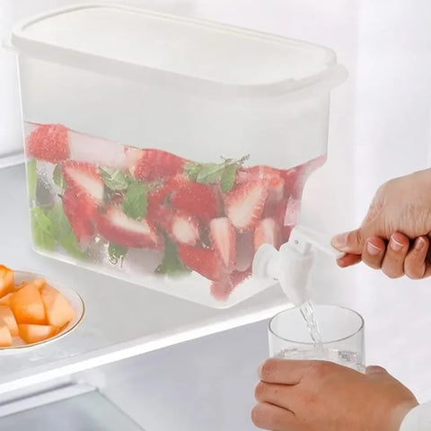 【Compre 1 gratis 1】 jarra de agua fría de gran capacidad de 3,5 l, hervidor frío con grifo en el refrigerador, dispensador de bebidas heladas, refrigerador