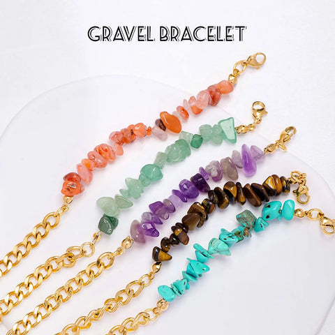 Bracelet Natural Gemstone Chakra Crystal Healing Chip Polished Irregular Crystals Stone Reiki Yoga