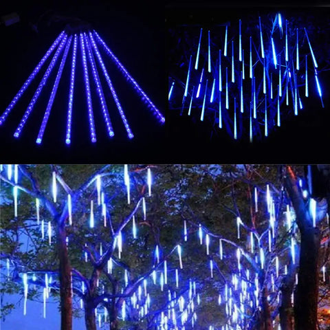 8 Tubes Waterproof, Meteor Shower Rain LED String Lights Outdoor Christmas