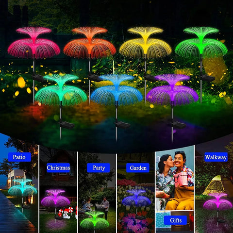 Garden Décor Outdoor Lamp Solar Jellyfish Lights Waterproof