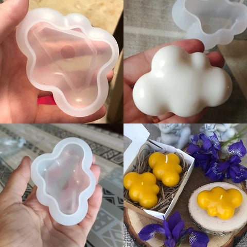 3D Cube Silicone Candle Mold DIY Crystal Epoxy Mould Small Round Ball Soap Molds Candle Making Tool Handcraft Decor Supplies