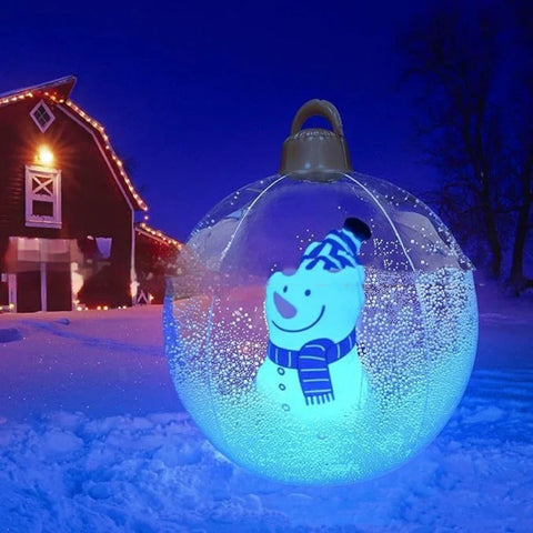 Transparent Ball Inflatable with LED Light Outdoor PVC Christmas Decoration