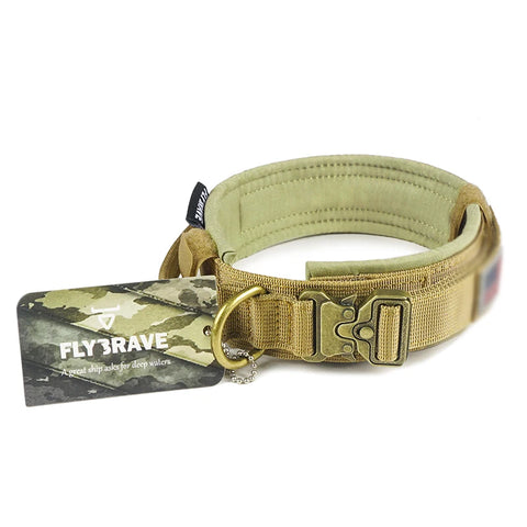 Collar táctico de entrenamiento para perros para exteriores de nailon auténtico 600D