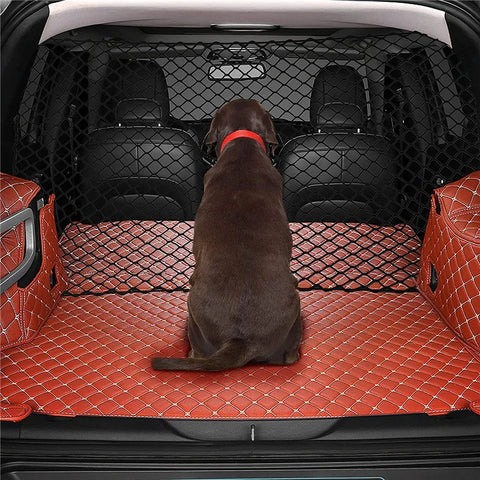 Red de protección para perros, barrera de seguridad, accesorios de viaje, transportador de mascotas para el coche