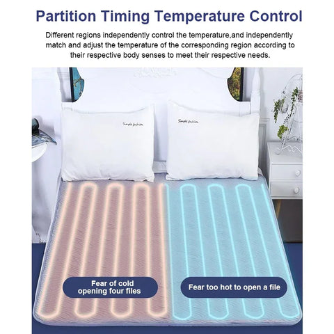 Cobertor de aquecimento elétrico termostato automático corpo duplo aquecedor cama colchão elétrico aquecido tapete aquecedor