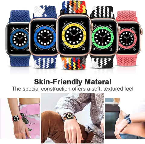 Pulseira elástica de nylon para apple watch ultra band iwatch série 9 8 7 3 se