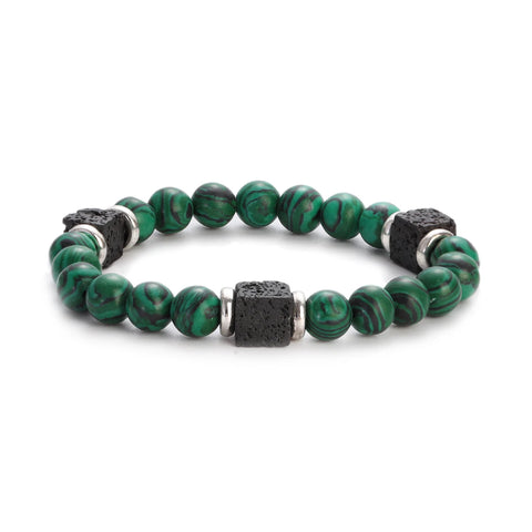 Classic Malachite Bracelets Jewelry Healing Lava Bracelets Diabetes Relief