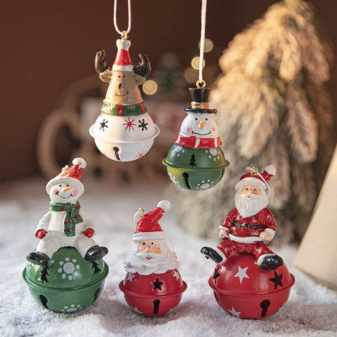 Creative Ornaments Bells Iron, Christmas Tree Pendant Material Craft XMAS Decoration