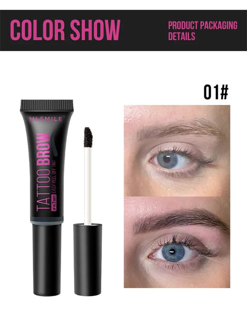 New Tearing Eyebrow Gel Makeup Semi-Permanent Waterproof Long Lasting Tattoo Tint Sweatproof Peel Off Dye Eyebrow Cream Cosmetic