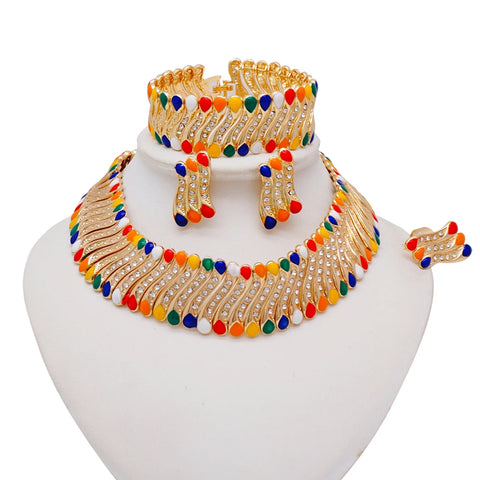 Fine Jewelry Sets  Necklace Bracelet Earrings Ring Jewelry Set African Bead jewelry