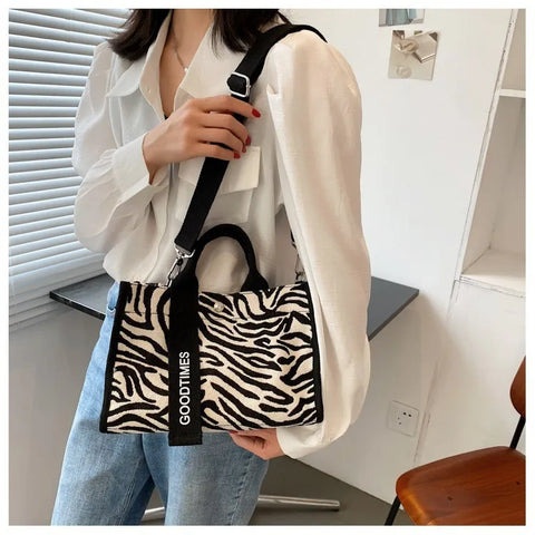 Bolso de moda de lona para mujer, bolsos de hombro cuadrados informales estilo coreano