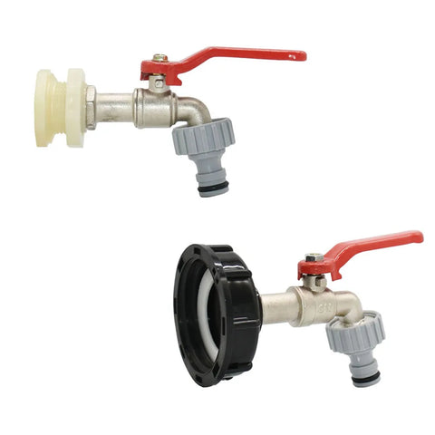 Adaptador de torneira ibc s60x6 rosca conector de mamilo válvula encaixe de mangueira de jardim acessório de liga para tanque de água ao ar livre 1000l