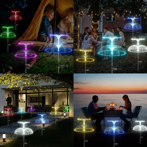 Garden Décor Outdoor Lamp Solar Jellyfish Lights Waterproof