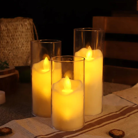 Acrylic Simulation Candle Swing Electronic Candles LED Flameless Light