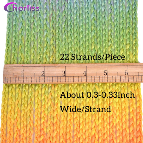 Braid Hair Synthetic Jumbo Braiding Color African Rainbow