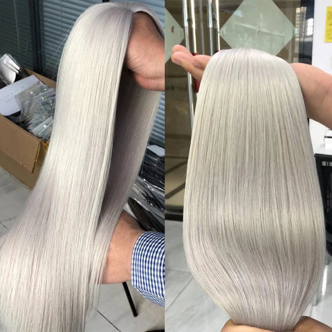 Extensiones de cabello humano virgen de 18", 20", 22" y 24" con queratina, cabello virgen chino liso, microesferas, elástico