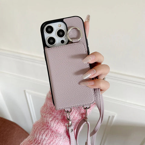 iPhone cell phone case with makeup mirror