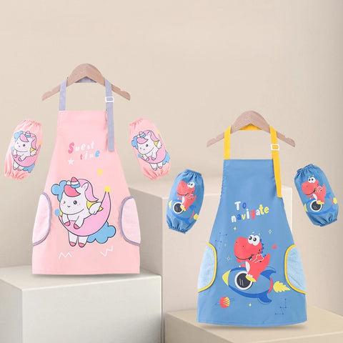 Children's Waterproof Apron with Sleeves