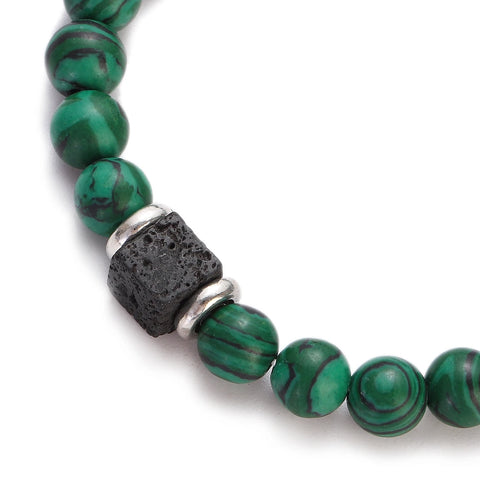 Classic Malachite Bracelets Jewelry Healing Lava Bracelets Diabetes Relief