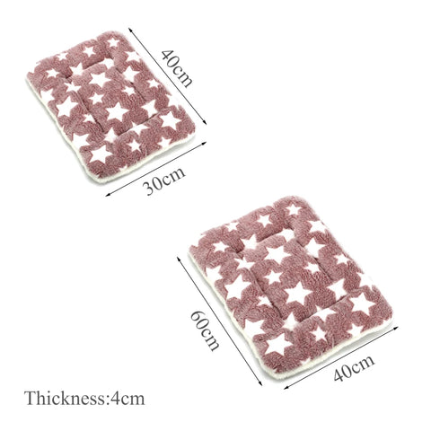 Thickened Pet Soft Fleece Pad Pet Blanket Bed Mat for Puppy Dog Cat