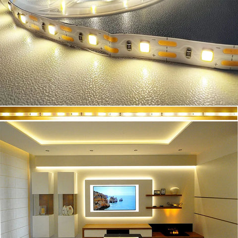 Conjunto de tiras de LED com interruptor de toque Iluminação branca quente para decoração de casa