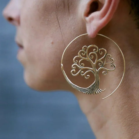 Vintage Boho earrings with stones, various models.