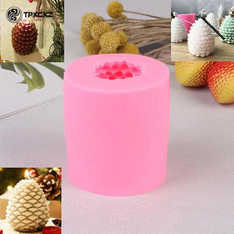 3d Pine Cone Silicone Candle Mold Diy Handmade Aromatherapy