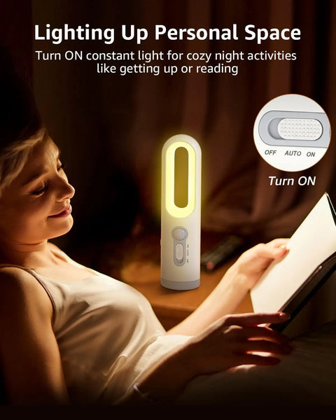 Luz noturna com sensor de movimento LED 2 em 1 Lanterna portátil com sensor de anoitecer ao amanhecer