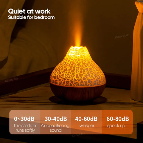 300ml Volcano Air Humidifier Electric USB Water Mist Diffuser Purifier Air With 7 Colors Night