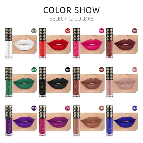 Matte Liquid Lipstick Makeup Lip Glaze Moisturizing Waterproof Durable Lip