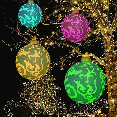 LED Light Christmas ball Outdoor Christmas Inflatable Decorated Ball Made PVC Giant