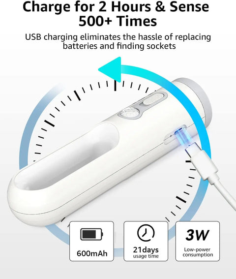 Luz nocturna con sensor de movimiento LED 2 en 1, linterna portátil con sensor de anochecer a amanecer