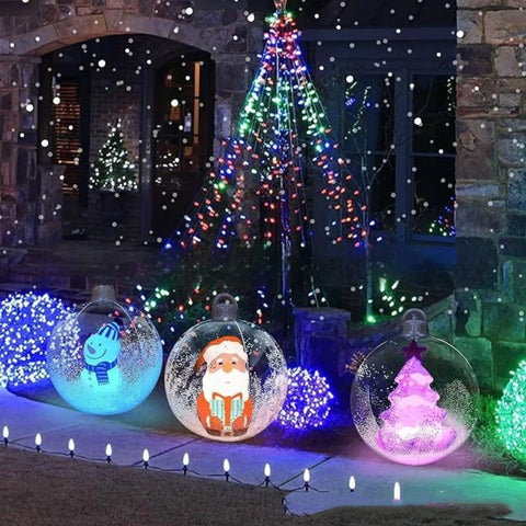 Transparent Ball Inflatable with LED Light Outdoor PVC Christmas Decoration