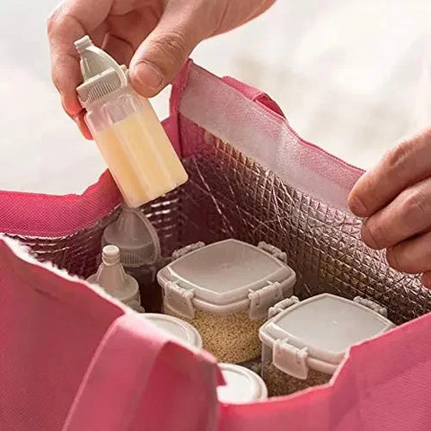 Mini Plastic Sauce Squeeze Bottle Seasoning Box Salad Dressing Containers for Outdoor Barbecue Bento Lunch Box Accessories