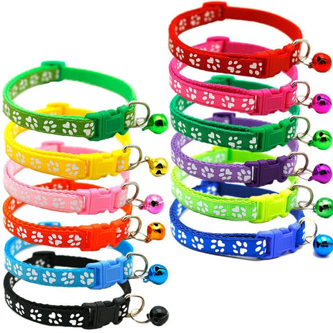 Pet Collar With Bell Cartoon Dog Puppy Kitten Collar Adjustable Safety Bell Pet Accessories