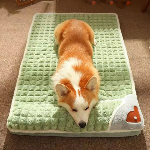 Warm Dog Mat Luxury Sofa for Small Medium Dogs Plaid Bed for Cats Dogs Fluff Sleeping Removable Washable Pet Beds