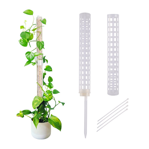 Columna trepadora de plantas, poste de musgo Sphagnum, soporte para cultivo de plantas, soporte de extensión para plantas rico en fertilizantes que retienen agua