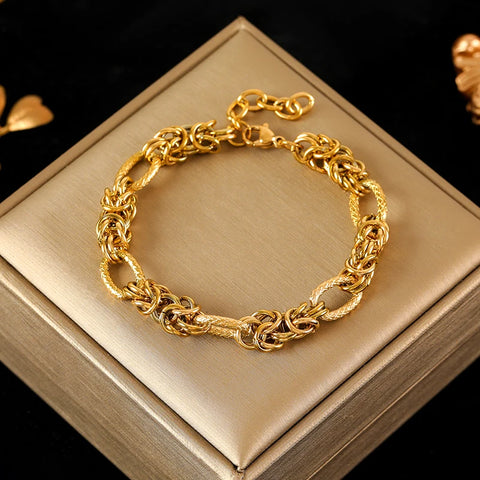 316L stainless steel bracelets, 18K gold plated, waterproof, various models