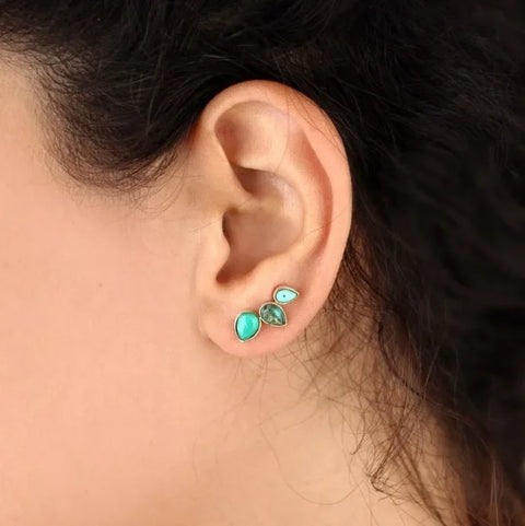 Vintage Boho earrings with stones, various models.